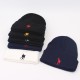 Autumn and winter knitted hats for export, trendy, cold-resistant wool hats, versatile pullover hats for couples, embroidered cold-weather hats.