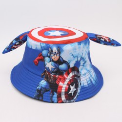 Cross-border printed bucket hat, wide-brimmed small yellow Duck fun outdoor sun hat, hiking and fishing sun hat; European and American cross-border large-brim, double-sided, Union Jack bucket hat, outdoor hiking and fishing sun hat; Children's baseball ca