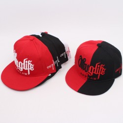 New cross-border color-blocked letter embroidered baseball cap, European and American men's and women's hip-hop dance cap, flat-brimmed hat.