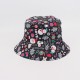Overseas Christmas-themed bucket hat, elk and snowflake digital print sun hat, reversible sun hat.