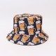 Reversible bucket hat, versatile beer mug print sun protection hat for outdoor travel, couple's sun hat, bucket hat Hats Reversible bucket hat, versatile beer mug print sun protection hat for outdoor travel, couple's sun hat, bucket hat Hats