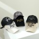 Baseball cap with letter embroidered men's and women's sun protection, large head circumference, flattering small peaked cap, spring and summer hardtop curved brim sun hat