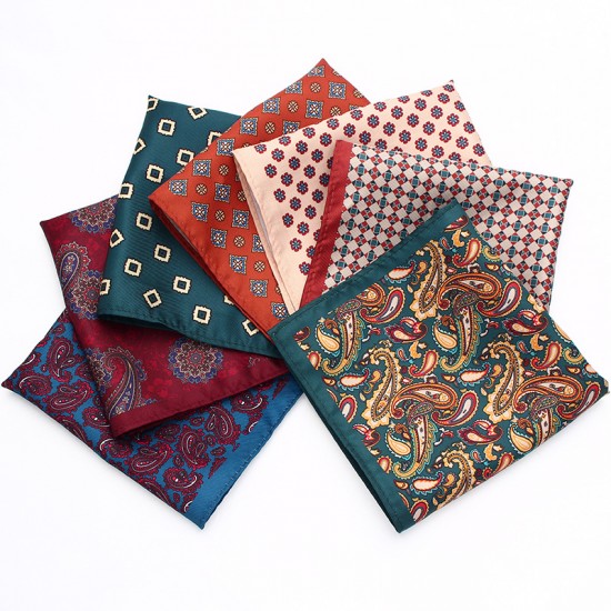 Lei'er pocket squares for men, polyester suit and dress chest scarves, multi-colored geometric handkerchiefs, from the original manufacturer.