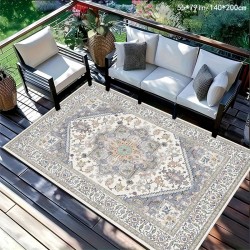 Cross-border TEMU Persian print carpet, easy-care sofa blanket for the living room, non-slip coffee table mat for the balcony.