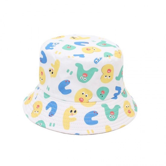 Spring/summer cartoon animal graffiti bucket hat, overseas reversible visor, spring/summer outdoor travel hat