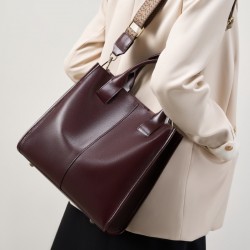 2025 new spring and summer women's tote bags, large-capacity bucket bags, single-shoulder handbags, genuine leather women's bags