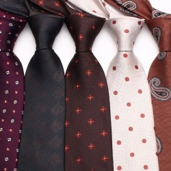 Lei'er polyester cashew flower classic men's 8cm tie. Men's paisley flower business casual wedding dinner tie