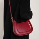 2025 spring and summer vintage genuine leather saddle bags, single-shoulder crossbody bags, red wedding bags, daily gifts for girlfriends