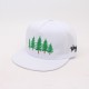 cross-border flat-brim hip-hop hat, versatile five-tree embroidered baseball cap, hard-top street dance trendy peaked cap