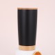 New bamboo-wood bottom 2 0oz car mug, 304 stainless steel coffee mug with wood grain lid, double-walled vacuum insulated office tumbler