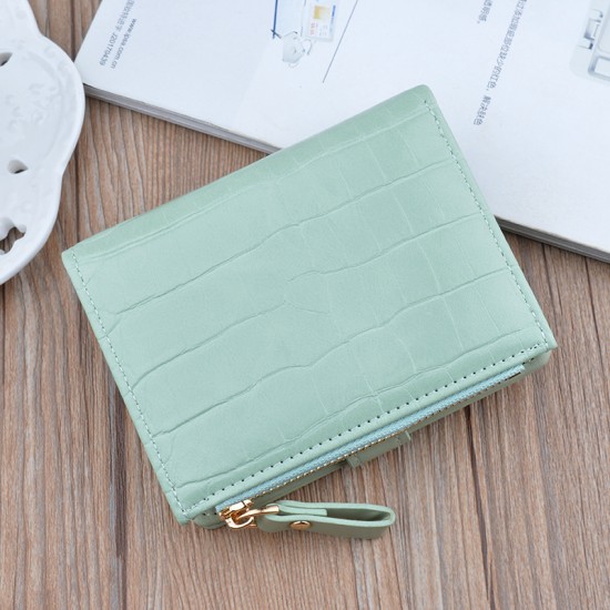 New style women's purse - short length, money clip, female student, fashionable lettering print mini small leather bag with hanging loop, detachable zipper zero wallet