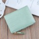 New style women's purse - short length, money clip, female student, fashionable lettering print mini small leather bag with hanging loop, detachable zipper zero wallet
