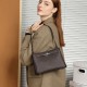 Genuine leather women's bag, top-grain cowhide lock buckle, fashionable, simple, commuter, underarm Small square crossbody bag, Kelly bag