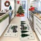 Cross-border TEMU labeled Christmas long kitchen mat, absorbent, stain-resistant, non-slip set, doormat.