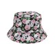 Overseas reversible bucket hat, skull pattern bucket hat, flower graffiti sun protection hat, foldable sun hat