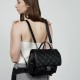 New Genuine Leather Chanel-Style High-End Diamond-Patterned Backpack for Women, Large Capacity, Exquisite, Versatile Travel Backpack for Commuters