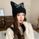 Winter and Autumn Knitted Bowknot Hat Thick Woolen Hat with Cute Cat Ears Warm Hat for Cold Weather Fall and Winter Trendy Hat Winter and Autumn Knitted Bowknot Hat Thick Woolen Hat with Cute Cat Ears Warm Hat for Cold Weather Fall and Winter Trendy Hat