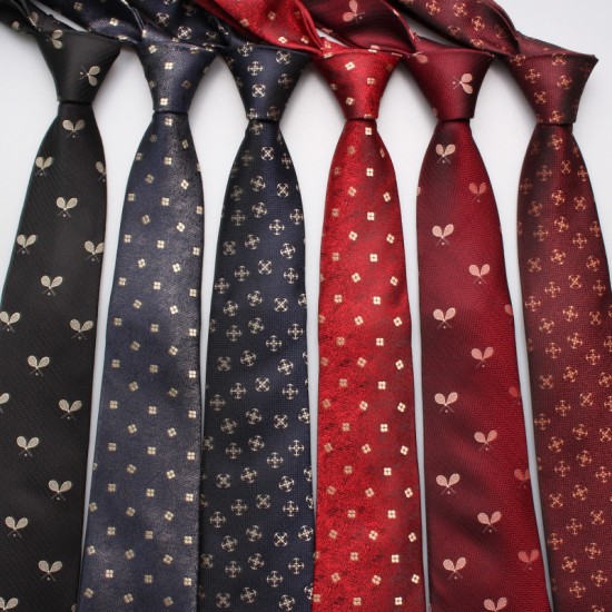Leier new British-style men's floral heart-shaped tie, polyester hand-knit business tie, ready for wholesale.