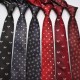 Leier new British-style men's floral heart-shaped tie, polyester hand-knit business tie, ready for wholesale.