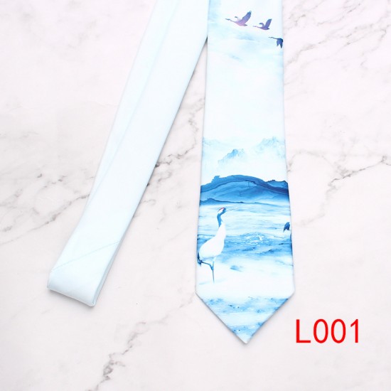 Leier men's personalized tie, European and American rose tie, Korean-style castle statue, casual party tie manufacturer.