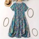 Spring and summer cross-border European and American new style romantic print bohemian resort style plus size dress for women 2025