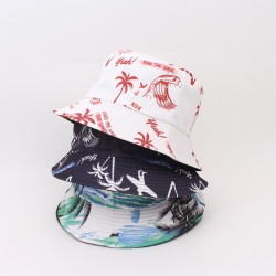 Overseas Cartoon-Patterned Yellow Duck Bucket Hat, Reversible Bucket Hat for Couples, Sun Protection, and Dome Hat