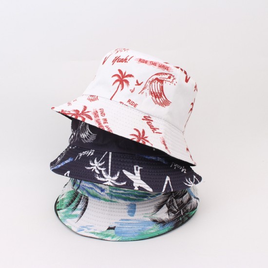 Overseas Cartoon-Patterned Yellow Duck Bucket Hat, Reversible Bucket Hat for Couples, Sun Protection, and Dome Hat