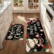Cross-border TEMU labeled Christmas long kitchen mat, absorbent, stain-resistant, non-slip set, doormat.