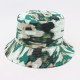 Overseas Reversible Bucket Hat, Camouflage Graffiti Bucket Hat, Outdoor Sun Protection Sun Protection Bucket Hat, Versatile Casual Hat for Women