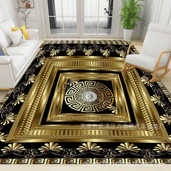 Temu cross-border new Nordic simple crystal velvet floor mats for living rooms and coffee tables. Easy-care large rugs