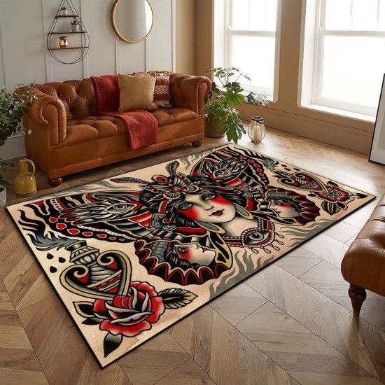 Amazon cross-border Halloween carpet, non-slip, stain-resistant, easy-care carpet, bedroom decorative bedside rug, available for shipping.