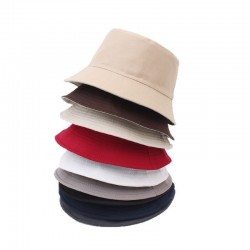 Spring/Summer versatile solid-color bucket hats, outdoor sun hats for hiking and fishing, foldable bucket hats