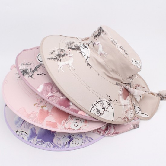 European and American cross-border cartoon animal print bucket hat, men's casual sun hat, reversible bucket hat