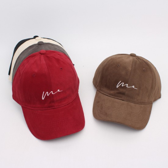 Women's spring and summer versatile outdoor sun hats, couples' baseball caps with lettering embroidered curved brim sun hats
