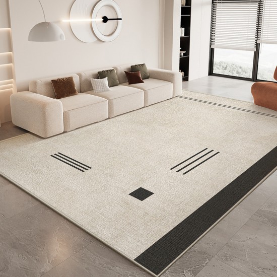 Living room carpets, stain-resistant and easy-care, Nordic-lined, non-slip, wear-resistant crystal velvet carpets, home insulation and warmth