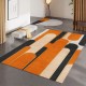 Cross-border simple geometric crystal velvet carpet for home living room decoration, easy-care wall-to-wall large sofa rug in stock