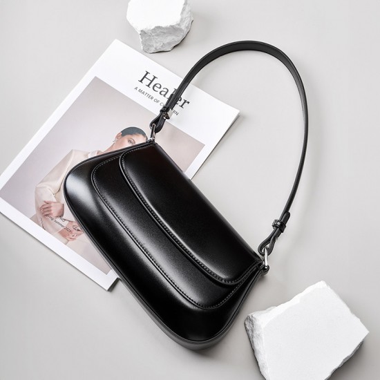 2025 Spring/Summer New Fashion Women's Bags, Genuine Leather Crossbody Bags, Luxury, Fashionable, Versatile Single-Shoulder Underarm Saddle Bag