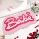 Cross-border Valentine's Day shaped faux cashmere floor mat, non-slip entrance bathroom doormat, easy-care bathroom doormat.