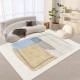 Modern minimalist geometric living room carpet, factory direct wholesale, printed washable floor mat for home use.