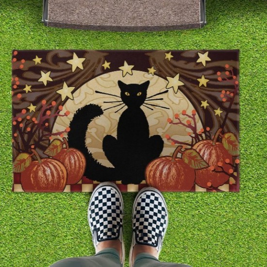 Cross-border Amazon Halloween floor mat, stain-resistant, easy-care floor mat for the home entryway, non-slip, absorbent floor mat for the bathroom.