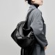 2025 winter new large-capacity genuine leather shoulder bag, European and American style soft leather tote bag, simple casual women's bag