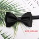 2025 Spring/Summer new solid-color black men's groom and groomsmen wedding bow ties, factory-in-stock wholesale.