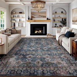 Cross-border retro abstract carpet, wear-resistant and stain-resistant carpet for the living room, bedroom balcony bedside blanket.
