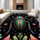 Cross-border American-style wall-to-wall living room carpet, absorbent, stain-resistant, easy-to-care sofa rug, outdoor balcony decorative rug.