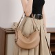 Spring fashionable cowhide bag for women, luxury underarm commuter bag, 2025 new style everyday shoulder crossbody baguette bag for women