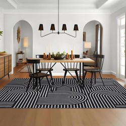 Simple striped living room carpet, home decorative, easy-care, stain-resistant, non-slip sofa blanket, bedroom bedside rug