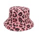 Cross-border versatile reversible leopard print bucket hats Couple's sun hats, street casual sun hats, round-brimmed bucket hats Cross-border versatile reversible leopard print bucket hats Couple's sun hats, street casual sun hats, round-brimmed bucket hats