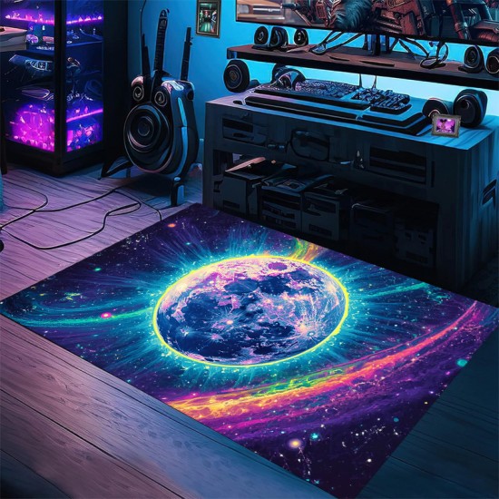 Cross-border Amazon starry sky carpet, stain-resistant and wear-resistant entrance doormat, gaming room, living room, and coffee table easy-care carpet