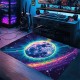 Cross-border Amazon starry sky carpet, stain-resistant and wear-resistant entrance doormat, gaming room, living room, and coffee table easy-care carpet