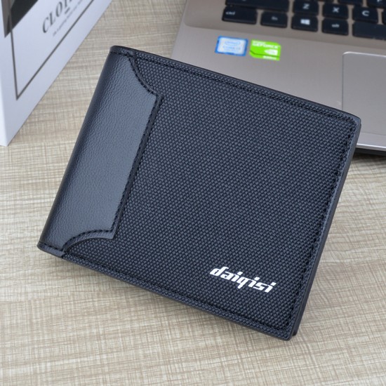 New men's wallet - short style wallet, multi-card slot men's youth fashionable patchwork casual thin soft leather wallet New men's wallet - short style wallet, multi-card slot men's youth fashionable patchwork casual thin soft leather wallet